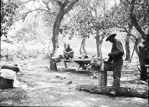 Camp at mouth of Chandler Canon