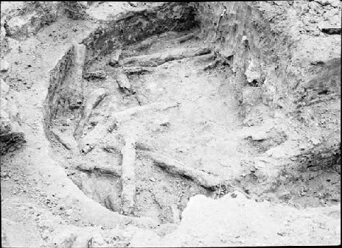 Kiva Under Excavation, Showing Fallen Roof Logs