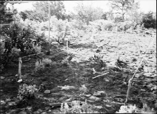 Refuse Mound After Clearing - Trench Lined Out