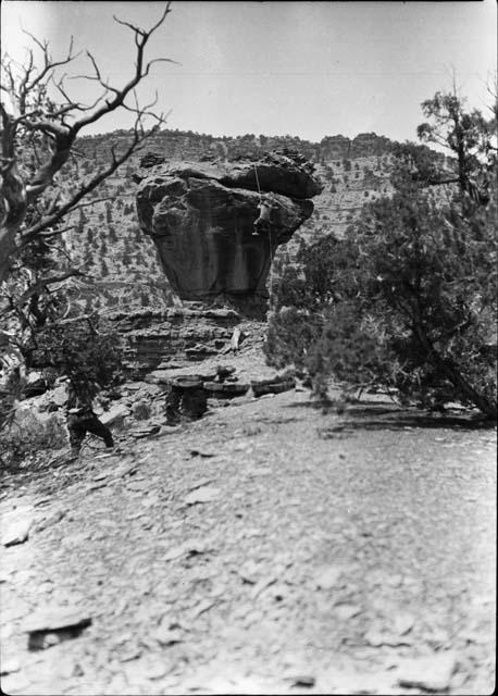 Thompson descending pedestal rock