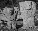 2D7. Atlanteans. Left figure is 78 cm. tall. Central figure is  81cm. tall.