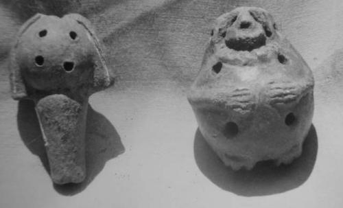 Pottery whistles (2), Las Charcas Phase