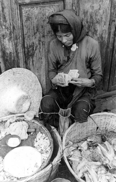 Woman selling food