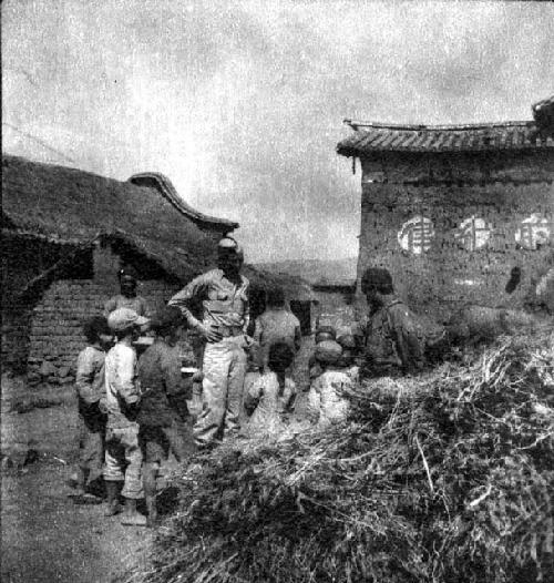 Soldiers with children