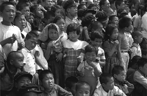 Crowd of children.