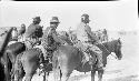 Navajo Men on Horseback,  on right is a Paiute - Called "Bishop"