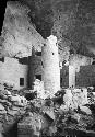 Cliff Palace - Round Tower from East to North