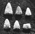 6 hatchet-form flint tools