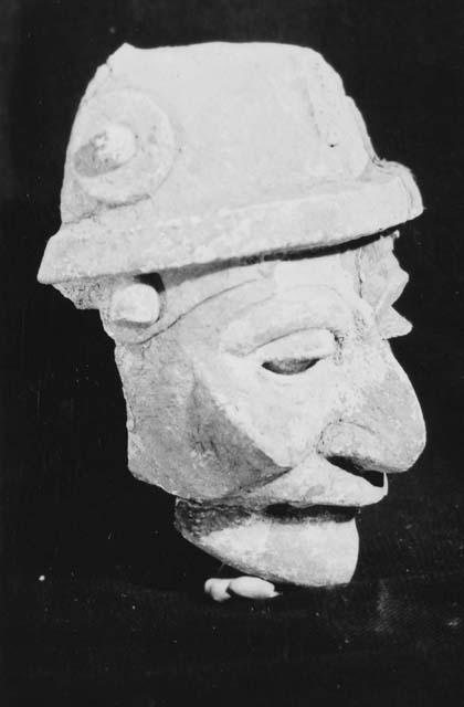 Large effigy censer head,  god (A-110) p. 56A-11-35 - a profile