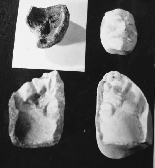 Mold & positive of small human head (A-110) see p. 56A-11-41;  (C-88)