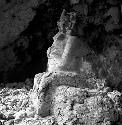 Statue in cave at La Pailita