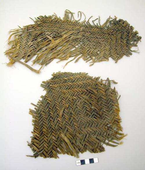 Fragments of twilled matting