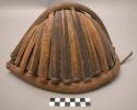 Helmet of basketry and wood (war helmet ?)