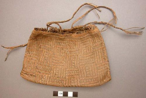 Man's basketry pouch for carrying personals (shell money, betel nut, +