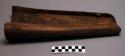 Palm bark "trough," probably used as a dish (contained in basket, no. +