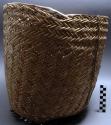 Woman's fishing basket or "bona", woven, ht. 15 in., diam. 15 in. made of palm (