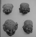 Figurine heads, heavy-eyed type (4)