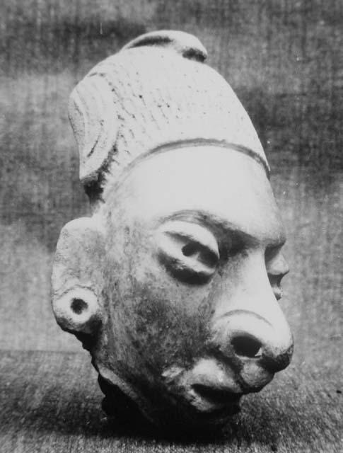 Figurine Head, hollow, - Miraflores-Arenal Phase