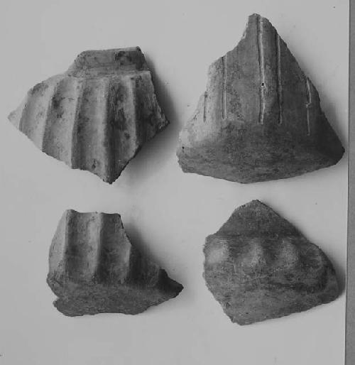 Gadrooned sherds (4)