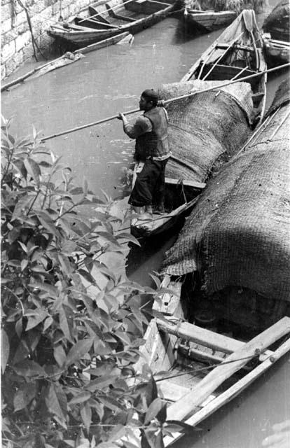 Man rowing a boat