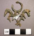 Pendant, double horsehead