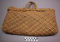 Flat basket with handle - coarsely made