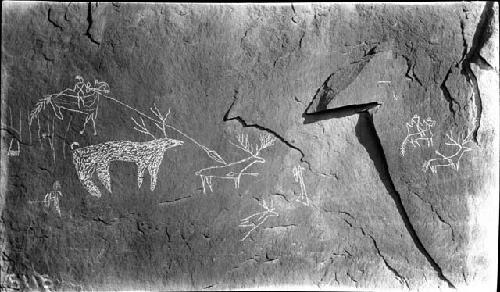 Pictograph, Hunting Scene, near ruin 1