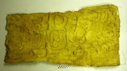 Paper mould taken from Maya stela 20