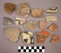 Potsherds, various types