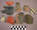 Potsherds, various types