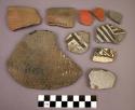 Potsherds, various types