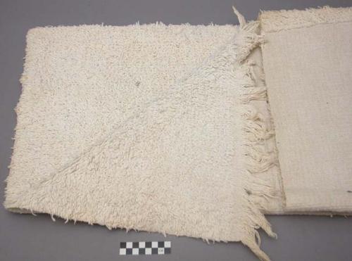 Small white cotton rug - 45" x 36"