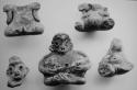 Figurine bodies, animal head, figurine whistle (5)