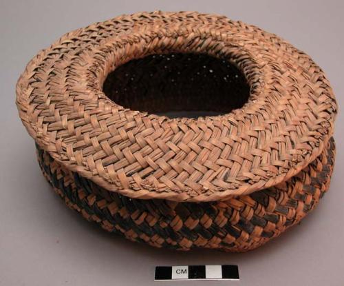 Hat, circular, basketry