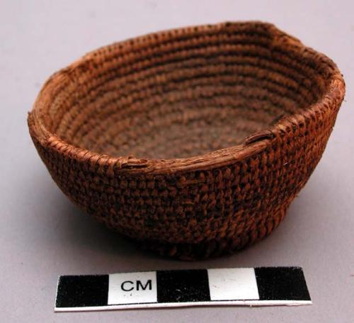 Miniature basket, coiled