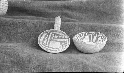 Black and White Ware Pieces - Harvey Coll. Pueblo