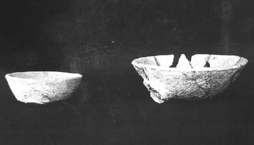 Two pottery vessels