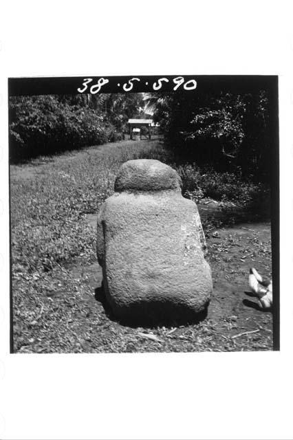 Large seated stone Figure  (Back)