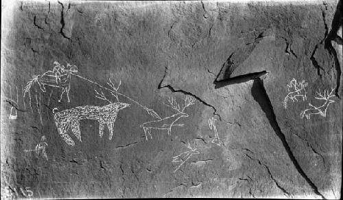 Pictograph, Hunting Scene, near ruin 1