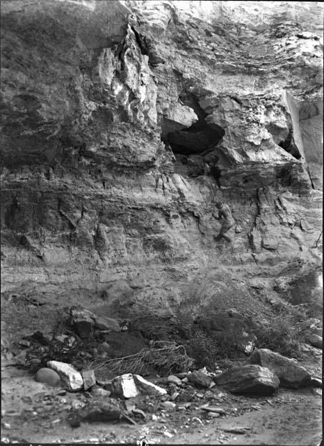 View of Cave Entrance From Below