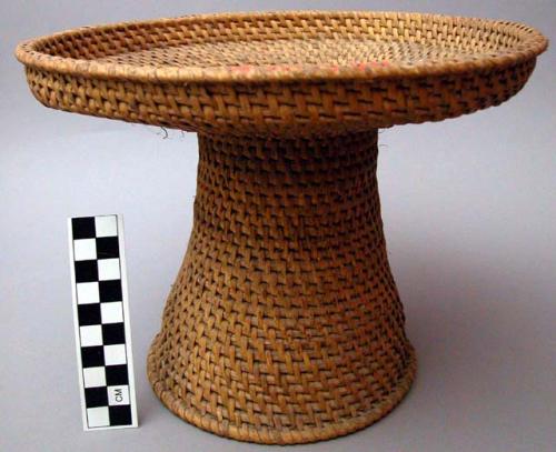 Coiled basketry "pann" or pedestalled bowl - used to hold betel +