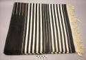 Cotton blanket, black & white stripes