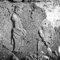 Stucco figure in tomb at Comalcalco