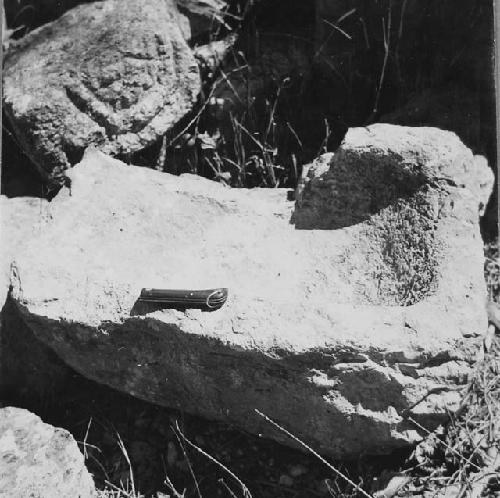 Pileta at Southeast corner of base of mound, Temple of the Tables