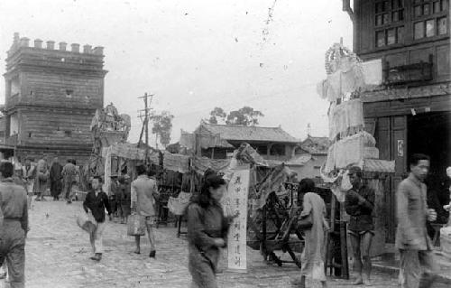 People walking on a street