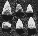 6 hatchet-form flint tools