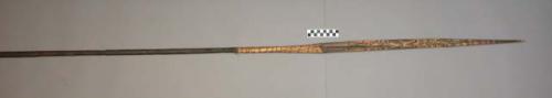 Wooden spear with bamboo tip