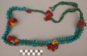 Camel, buffalo or oxen necklaces of blue beads (to keep off the evil eye; one wi