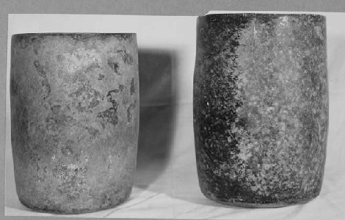 Black ware cylinders.