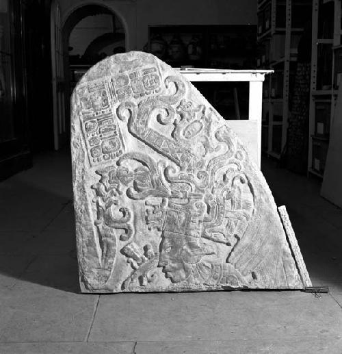 Cast of fragment of Stela 7 from Machaquila